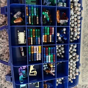 13 pounds of magnetic building pieces in Storage Organizer Box